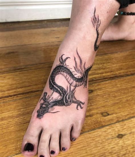 dragon foot tattoo